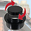 SPARES2GO 110mm Screwed Access Cap Ring Seal Soil System Vent Pipe Push Fit Plug (Black)
