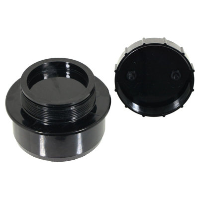 SPARES2GO 110mm Screwed Access Cap Ring Seal Soil System Vent Pipe Push ...