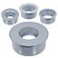 SPARES2GO 110mm Soil Pipe Reducer + 32mm 40mm 50mm Boss Adaptor Solvent Weld Push Fit Kit (Grey)