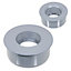 SPARES2GO 110mm Soil Pipe Reducer + 32mm Boss Adaptor Solvent Weld Waste Push Fit Seal Kit (Grey)