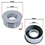 SPARES2GO 110mm Soil Pipe Reducer + 32mm Boss Adaptor Solvent Weld Waste Push Fit Seal Kit (Grey)