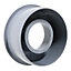 SPARES2GO 110mm Soil Pipe Reducer Boss Adaptor Solvent Weld Waste Push Fit Ring Seal (Grey)