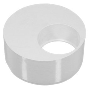 SPARES2GO 110mm to 56mm (50mm) Solvent Weld Soil System Waste Pipe Reducer Adaptor (White)