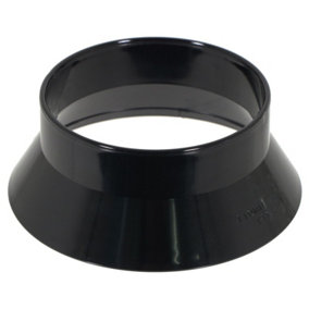 SPARES2GO 110mm Weathering Collar Soil Solvent Weld Pipe Roof Vent Sleeve Weather Skirt (Black)