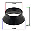 SPARES2GO 110mm Weathering Collar Soil Solvent Weld Pipe Roof Vent Sleeve Weather Skirt (Black)