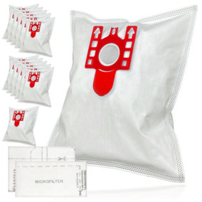 SPARES2GO 12 Bags for MIELE FJM Air Filters 9917710 Cloth Microfibre C1 C2 C3 S4210 S6210