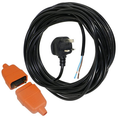 SPARES2GO 12 Metre Cable Lead Plug 2 Core Pin Coupler Connector Socket for Power Tools Drill Saw Jigsaw Planer Router Sander DIY at B Q