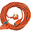 SPARES2GO 15 Metre Mains Power Cable & Lead Plug compatible with Bosch Rotak Lawnmower (15m)