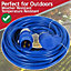 SPARES2GO 16A Extension Lead 14m 240V 1.5mm Extra Long Outdoor Caravan Motorhome Hook Up Power Cable (Blue)