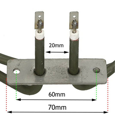 Ersatz-Heizelement Für Bush Backofen/Herd – 2100 W, 2 Umdrehungen, 250 Mm Länge