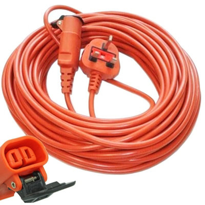 SPARES2GO 20 Metre Mains Power Cable Lead Plug compatible with Bosch Rotak Lawnmower 20m