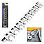 SPARES2GO 3/8" Drive Head Crows Foot Metric Wrench Set (10mm 11mm 13mm 14mm 15mm 17mm 19mm 22mm)