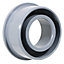 SPARES2GO 32mm Boss Adaptor Solvent Weld Soil Stack Waste Pipe Reducer Push Fit Seal Ring (Grey)