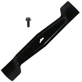 SPARES2GO 37cm Metal Blade compatible with Qualcast Lawnmower + Bolt