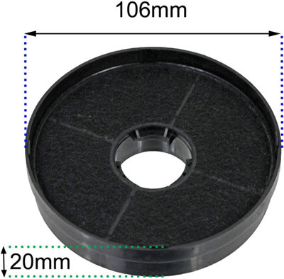 Spares2go Aktivkohlefilter Für Smeg Dunstabzugshauben – 2 Stück, Ø 210 Mm