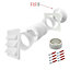 SPARES2GO Air Conditioning External Vent Kit 4" 5" 6" 100mm 125mm 150mm Universal Exterior Wall Duct Set (White)