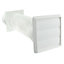 SPARES2GO Air Conditioning External Vent Kit 4" 5" 6" 100mm 125mm 150mm Universal Exterior Wall Duct Set (White)