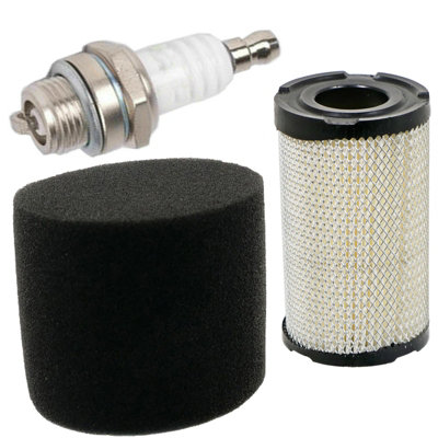 SPARES2GO Air Filter for Tecumseh AQ148 AV LAV Lawnmower Engine Spark Plug Filters Kit DIY at B Q