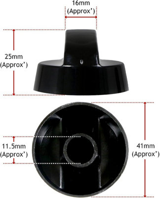 SPARES2GO Air Fryer Knob Black Switch Universal Dial Button Multi ...