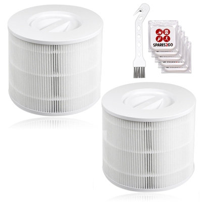 Lot De 2 Filtres HEPA 3-en-1 Pour Purificateur LEVOIT Core 300 - Compatible Référence Core 300-RF - Filtration Poussière, Odeurs, Allergènes