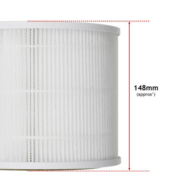 SPARES2GO Air Purifier Filter compatible with Levoit Core 300 300S (H13  HEPA Activated Carbon)