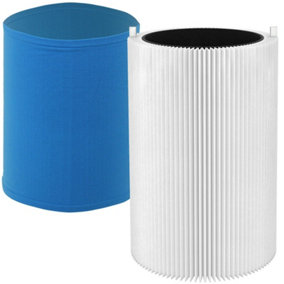 SPARES2GO Air Purifier Filter Kit compatible with Blueair Blue 3210 Pure 411 Joy S