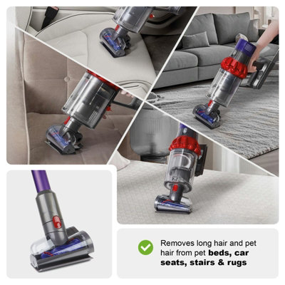 SPARES2GO Anti Tangle Hair Screw Tool Brush Head for Dyson Animal