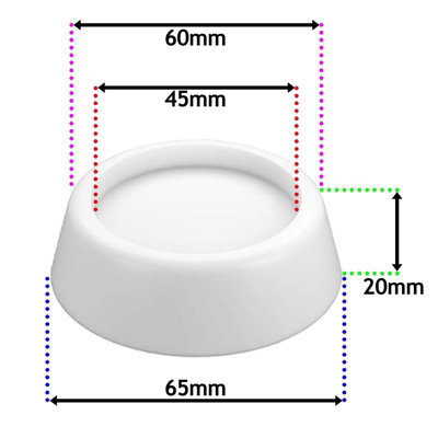 SPARES2GO Anti Vibration Rubber Washing Machine / Tumble Dryer Non-Slip Floor Protection Feet Pads (Pack of 4)