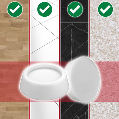 SPARES2GO Anti Vibration Rubber Washing Machine / Tumble Dryer Non-Slip Floor Protection Feet Pads (Pack of 4)