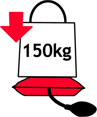 SPARES2GO Appliance Lifter Air Wedge Shim Levelling Shock Absorber Inflatable Stabiliser Bag