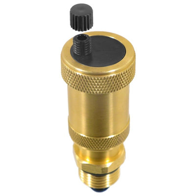 SPARES2GO Auto Air Vent 1/2 compatible with Ideal Central Heating Boiler Systems Brass Automatic Venting with Check Valve