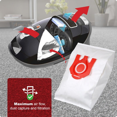 Hooster 10 Sacchetti Per Aspirapolvere Compatibili Con Miele S 4210 / S4210 - Multistrato Con Inserti In Plastica