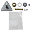SPARES2GO Bearing Kit compatible with White Knight 44AW Tumble Dryer Rear Drum Shaft
