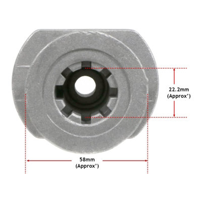 SPARES2GO Blade Boss Adaptor Hub 22.2mm compatible with Mountfield ...