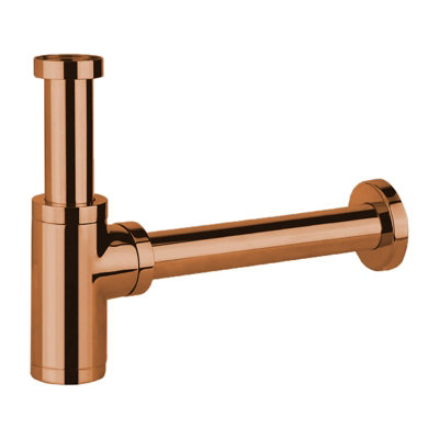 SPARES2GO Bottle Sink Basin Trap 40mm / 1.5" Luxury Round Deodorant Waste Pipe Outlet (Copper) Price Comparisons | Compare The Build