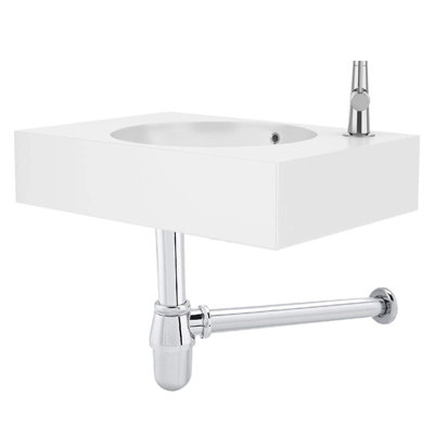SPARES2GO Bottle Waste Trap 32mm Adjustable Chrome Silver 35mm Pipe Kitchen Bathroom Sink Basin Set - 4