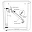 SPARES2GO Bottom Entry Ball Valve Straight Toilet Cistern Filling Adjustable Float Arm Inlet (1/2")