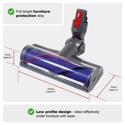 Dyson Larger 50 fashion watt Motorized Brush Head for V7 V8 V10 V11 Model 164355 Vacuum