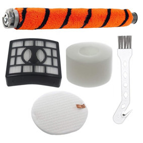 SPARES2GO Brushroll Filter Kit compatible with Shark NZ801UK Vacuum Roller Brush + HEPA Filters + Hair Removal Tool Set