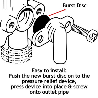 SPARES2GO Burst Disc Seal for TRITON Shower Electric Membrane PRD Seals Discs Black x 6