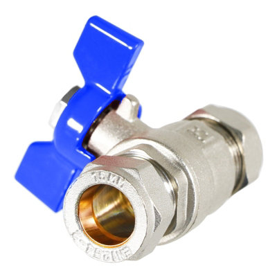 SPARES2GO Butterfly Lever Compression Ball Valve Quarter Turn Water ...