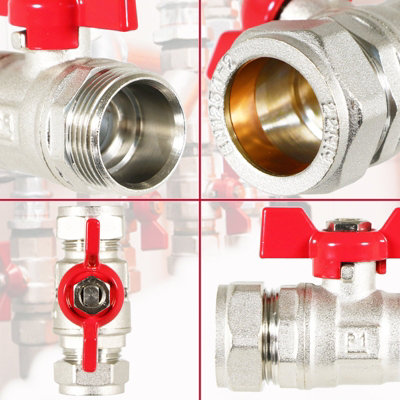 3 Pack 8mm Barb Plastic Ball Valve - Shut Off Tap For Garden Irrigation Hose