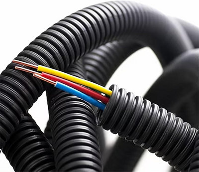 SPARES2GO Cable Conduit Flexible Tube Tidy Sleeve Pipe (10m Length x ...