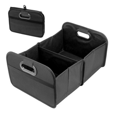 Spares2go Car Boot Organiser with Mesh Pocket, Washable and Collapsible