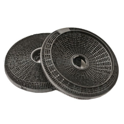 SPARES2GO Actieve Koolstof Geurfilter voor Logik Afzuigkap Vent Extractor ( Pack van 2