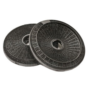SPARES2GO Carbon Charcoal Filters compatible with De Dietrich HW8629E1 Cooker Hood / Extractor Fan Vent (Pack of 2, 190mm)