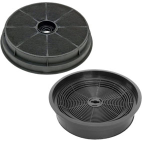 SPARES2GO Carbon Charcoal Vent Filter compatible with B&Q Cata Designair Cooke & Lewis Cooker Extractor Hood (Pack of 2 Filters)