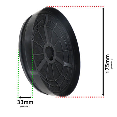 2 x ELECTRiQ filtro sfiato cappa cucina CF110 EIQCF110 filtro carbonio
