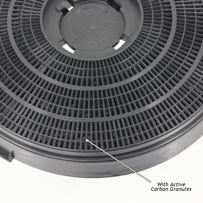 SPARES2GO Carbon Filter compatible with Philips Whirlpool Charcoal Cooker Hood Round Fan Vent Type 34 260 mm x 50 mm