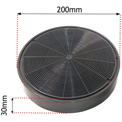 SPARES2GO Carbon Filters compatible with Rangemaster CLAHDC90 Cooker Hood Vent 200 x 30 mm x 2